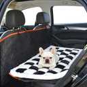 Backseat Dog Bed Mat, Dog Mat for Car Backseat Extender, 24.8'' x 54'' Non-Slip Travel Pet Blanket for Back Seat, Washable, Soft & Scratch-Proof, Universal Fit for Car, SUV, Truck, 2'' Thick