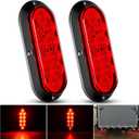 Nilight 6 Inch Oval Red LED Trailer Tail Light Surface Mount 2PCS 10 LEDs Waterproof Stop Brake Turn Trailers Lights for Truck RV Boat Bus Lorry Camper Van Caravan