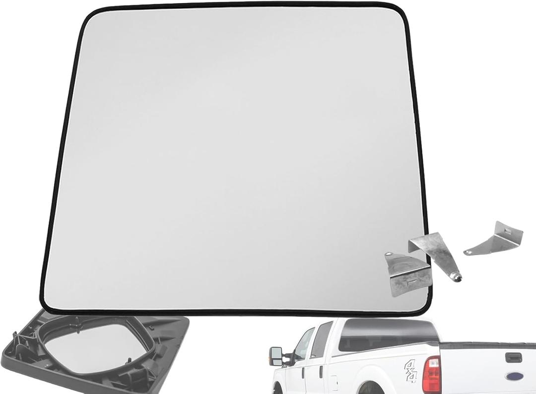 APA Replacement for Towing Mirror Glass Upper Heated 2008-2016 Super Duty F250 F350 F450 F550 Driver Left Side 7C3Z17K707G FO1324152