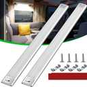 CT CAPETRONIX 12v LED Interior Light Bar, 168LEDs 1700LM 10W, DC 12 Volt led Strip Lights with ON/Off Switch, for Enclosed Cargo Trailer, Car RV Van Truck Lorry Camper Boat Caravan Motorhome (2Pcs)