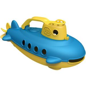 Green Toys Submarine in Yellow & blue - BPA Free, Phthalate Free, Bath Toy with Spinning Rear Propeller. Safe Toys for Toddlers, Babies