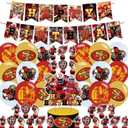 49ers Party Supplies ,49 Football Birthday Party Decoration Football Includes Cake Toppers,Cupcake Toppers, Balloons,Banner Party Supplies Decoration For Adults Boys Girls