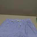 BRISIRA Mens Swim Trunks Swim Shorts Quick Dry 5 inch Inseam Beach Shorts with Compression Liner and Zipper Pocket (34, Stripeblue&white)