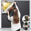 Magnetic Blackout Window Cover 40" x 58" Portable Blackout Curtains for Bedroom, Temporary Black Out Shades Window Privacy Film No Drill Black Out Blinds for Media Room Travel Skylight - Blacks