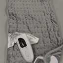 Deepsoon Heating Pad,Electric Heating Pads for Back,Neck,Abdomen,Moist Heating Pad for Shoulder,Knee,Arms,Legs,Dry/Moist Heat & Auto Shut Off,Christmas Gifts for Men and Women,Light Gray,24x12