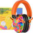 PROHEAR 032 Kids Ear Protection Ear Muffs for Noise Reduction, 25NRR Noise Cancelling Headphones for Kids,Toddlers, Autism, Sensory Use, Hearing Protection Orange