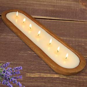 Aromatherapy Candle, SEVEYEE Lavender Candle 7wicks 20inch, Large Wooden Bowl Candles for Women,Girl Birthday Gift, 32oz