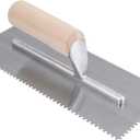 ROBERTS 1/8" x 1/8" x 1/8" Square-Notch Pro Wood Flooring Trowel with Wood Handle