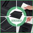 Landical 50 Pcs 2 x 2 ft Black PVC Plastic Drop Ceiling Tiles 24 x 24 x 0.8 Inch Ceiling Panels Decorative Cover 200 Sq. ft for Office Bathroom Living Room Bedroom