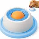 Calming Lick Bowl for Dogs & Cats, Non-Slip Slow Feeder with Rotating Lick Ball for Liquid & Wet Food, Anxiety Relief Enrichment Toy, Keeps Pets Busy, Happy & Engaged, 1 Pack