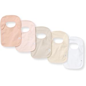 Burts Bees Baby Unisex Baby Bibs, Lap-Shoulder Drool Cloths, 100% Organic Cotton with Absorbent Terry Towel Backing Bibs