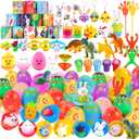 WEARXI 100 PCS Prefilled Easter Eggs with Toys  45 Plastic Easters Egg+55 Easter Egg Fillers Toys, Easter Eggs Filled, Easter Basket Stuffers for Toddler Boy Girl, Party Favors Easters Gifts for Kids