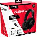 HyperX Cloud III Wired Gaming Headset, PC, PS5, Xbox Series X|S, Angled 53mm Drivers, DTS Spatial Audio, Memory Foam, Durable Frame, Ultra-Clear 10mm Mic, USB-C, USB-A, 3.5mm Black