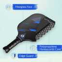 niupipo Pickleball Paddles Set of 2/4, USAPA Approved Lightweight Pickleball Rackets, Durable Fiberglass Surface with Polypropylene Honeycomb Core, Cushion Grip and Carry Bag (Blue and Orange)