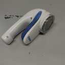 Conair Fabric Shaver and Lint Remover, Battery-Operated Portable Clothes Shaver with 3 Settings, Fuzz Remover for Sweaters, Clothing and Furniture, Large 2-Inch Shaving Head, White | Safely Removes Fuzz and Pilling with 3 Depth Settings for Sweaters and Upholstery, White/Blue, CLS1L