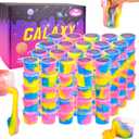 102 Pack Bulk Galaxy Slime Kit, Party Favors for Kids Slime Cup Bulk DIY Stress Relief Putty Toy Stretchy & Non-Sticky Birthday Goodie Bag Stuffer Classroom Reward for Girls Boys