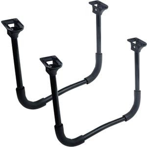 MY MIRONEY Black Folding Table Leg 10.23" Height Coffee Table Folding Legs with Screws Pack of 2