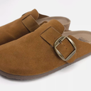 SM New York Women's Suede Clogs, Size 7