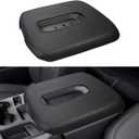 INTGET Center Console Armrest Cover for 2026 Chevy Silverado & GMC Sierra 2019 2020 2021 2022 2023 2024 2025, Center Console Lid, Arm Rest Box Protector (Black Stitches, Jump Seat 2019-2025)