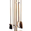 2WAYZ FLAMELY 5-Piece Fireplace Tools Set - Includes Fire Poker, Shovel, Brush, Tongs, Stand - Heavy-Duty Fireplace Accessories and Fire Tools for Indoor or Outdoor Use