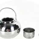 Tea Kettle Whistling Stovetop Teapot, Stainless Steel Water Boilers Coffee Carafe Beverage Pitcher with Handle and Infuser for Home Kitchen Hotel 19.5cm