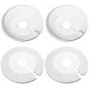 Shimmeroo 4Pcs Wall Hole Cover, 30mm-55mm Escutcheon Plate Wall Flange Pipe Cover Decoration, PVC Outer Diameter Tube for Water Tube Floor Plumbing Decoration