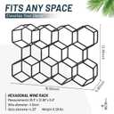 Countertop Wine Rack, 5.3 pounds, Heavier and More Stable Wine Storage Cabinet Shelf Wine Racks Countertop for Pantry, Kitchen,14 Bottles Wine Rack Black No Assembly Required