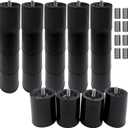 12 Inch 6 Pcs Adjustable Bed Base Frame Support Legs Compatible with M8 M10 Threading Sofa Furniture Foot Replacement