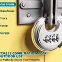 DELSWIN 4 Digit Combination Lock with Hardened Steel Shackle Combo Padlock for Sheds,Gym Locker,Storage Unit,Gate and Fence (1 Pcs)