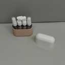 Skycase Travel Bottles - Leak Proof Refillable Tsa Approved Travel Size Toiletries, 4 in 1 Liquid Bottles Containers with Labels and Funnel Airplane Accessories Kits for Lotion Liquid (White)