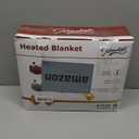 Homemate Electric Heated Blanket Twin - 62"x84" Heating Blanket Twin Size 1/2/4/6/8 Hours Auto-Off 10 Heat Level Over-Heat Protection Soft Flannel Sherpa ETL Certification