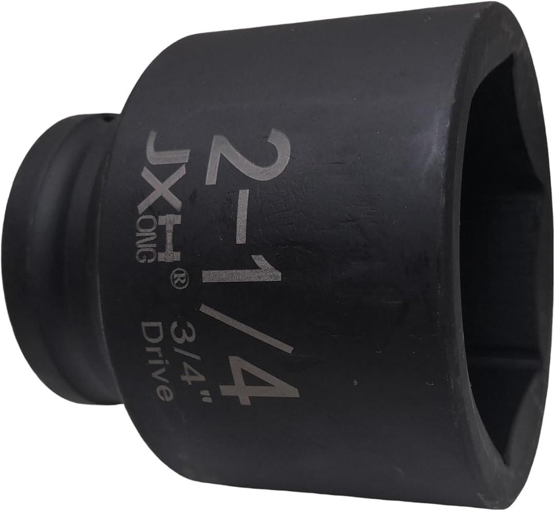 3/4" Drive 2-1/4" Impact Socket, 6-Point, Heat Treated