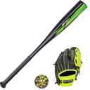 Ortiz34 Youth T-Ball Set, 25 Signature Aluminum T-Ball Bat with -10 Drop, Foam Core T-Ball, 9 Lightweight Youth Glove, Vibrant Graffiti Print, One Size