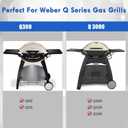 6506 Griddle Replacement Parts for Weber Q 300 Q3200 Q320 Q 3200 Q 320 Q3000 Q300 Q3100 Reversible Full Size Q Griddle Plate Larger Q3 Series Cast Iron Flat Top Insert 57060001 57067001