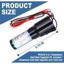 Wadoy RCO410 3 in 1 Compressor Hard Start Capacitor Kit for Refrigerators & Freezers 1/4-1/3 H.P. 115VAC