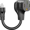 NEMA 6-20P to NEMA 14-50R 250V 20 Amp EV Charger Adapter EV Charger Power Cord Adapter Connector 11.8 Inch Electrical Power Conversion Adapter Cord for Portable EV Charger