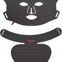 Hooga Red Light Therapy LED Mask and Neck Piece Combo Set, Tri Chip LEDs, 630 nm and 660nm Red & 850nm Near Infrared, Adjustable, Comfortable, USB Type-C Rechargeable for Wellness and Anti-Aging