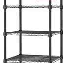 Finnhomy Heavy Duty 8 Tier Wire Shelving with Wheels 18x18x78.7-inches 8 Shelves Metal Storage Rack Thicken Steel Tube, Pantry Shelves for Storage, Adjustable Shelving Unit, NSF Certified, Black