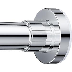 Ausemku Shower Curtain Rod 26 to 76 Inch - 1 Inch Diameter Never Rust Non-Slip Spring Tension Curtain Rod No Drilling Stainless Steel Telescoping Rod, Silver