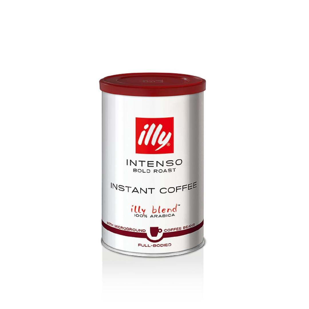 2 x illy Instant Coffee- 100% Arabica Coffee Intenso Dark Roast Warm Notes Of Cocoa & Dried Fruit - Easy Preparation - Convenient Coffee Instant Format - Roasted In Italy 3.3 Ounce (EXP 03/01/28)