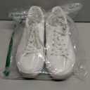 SERNIAL Womens White Tennis Shoes PU Leather Sneakers Casual Walking Shoes for Women Size 9