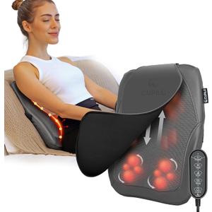 CuPiLo FSA Eligible HSA Back Massager for Deep Tissue Pain Relief, 4D Kneading & Rolling Up and Down Shiatsu Lower Back Massager with Heat for Birthday Gifts for Women and Men