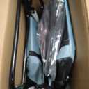 Double Pet Stroller for Dogs and Cats with 2 Detachable Carrier, Quick-Folding Dog Stroller for Medium Small Dogs Cats, 4 Wheels, Light Blue