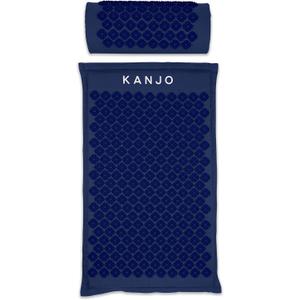 Kanjo Acupressure Mat and Pillow Set for Back Pain Relief & Neck Pain Relief, with Pressure Points for Muscle Pain Relief with Travel Bag - Navy