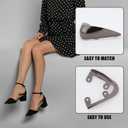 GORGECRAFT 6PCS 3 Colors Metal Shoes Pointed Protector Hollow High Heels Toe Cap Elegant High Heels Tip Cover Durable Shoes Tips Cap for Shoes Protection Repair Decoration