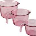 COOK WITH COLOR Glass Measuring Cups - Ideal for Cooking and Baking, Purple