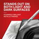 Sharpie Metallic Permanent Markers, Fine Tip, Silver, 12 Count - For Black Paper or Dark Surfaces, Arts & Crafts, Posters, Classroom Supplies