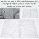 100% Natural Marble Serving Tray Luxury Marble Storage Tray for Home Decor Stone Tray for Bathroom/Kitchen/Vanity/Dresser,Plate Holder for Tissues, Candles, Towel