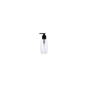 120 ml Clear PET Plastic Boston Round Bottle with Black 11 Packs