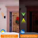 K.E.J. Solar Fence Lights Outdoor Waterproof, 8 Pcs Solar Wall Lights Color Changing Up & Down Lights Outdoor -Lights Fixture for Wall Fence Yard Deck Garden Garage Walkway Porch